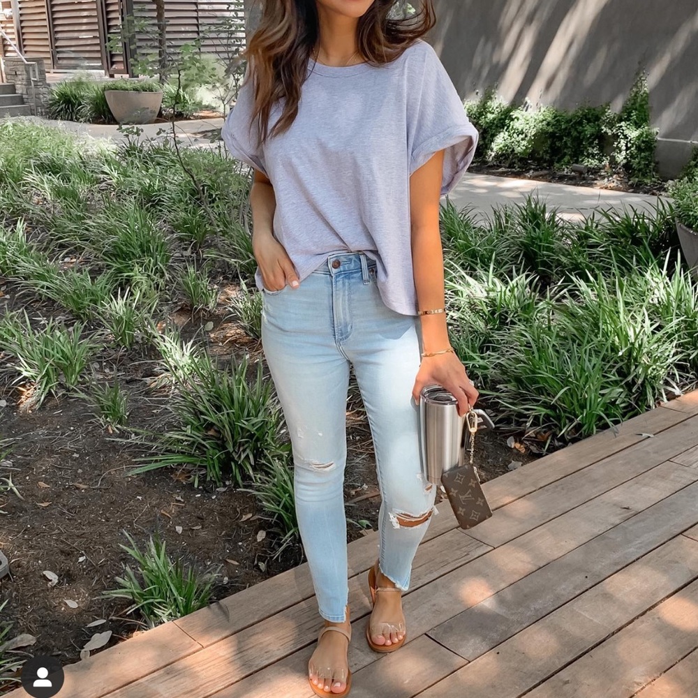 A&F High Rise Ankle Jeans